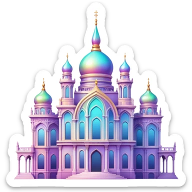 Epic divine legendary complex detailed iridescent gradients aesthetic-scenic building sticker