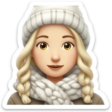 cozy beautiful finnish winter girl sticker