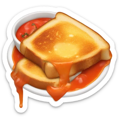 Grilled cheese with tomato soup  sticker