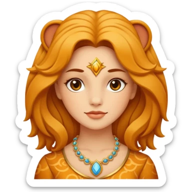 Leo woman zodiac sticker