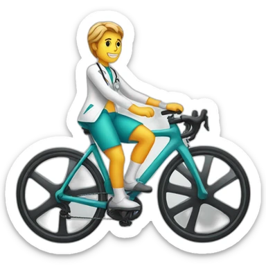 Doctor on road bike sticker
