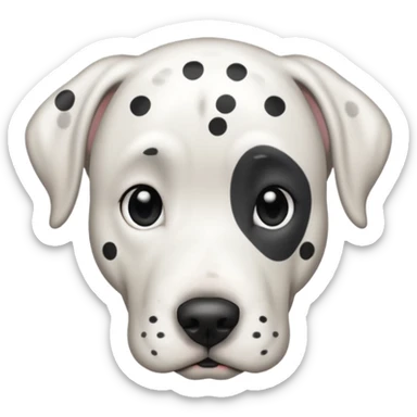 white Great Dane with black spots sticker