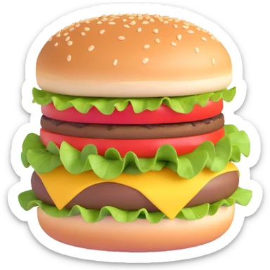 A delivery burger emoji sticker