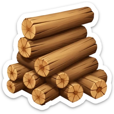 pile of wood emoji sticker