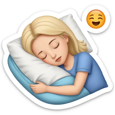 girl sleeping with snoring sound sticker