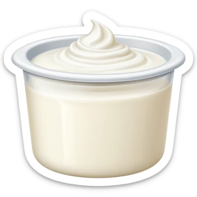 a tub of yoghurt sticker