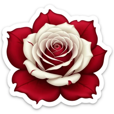 white rose stained in blood sticker