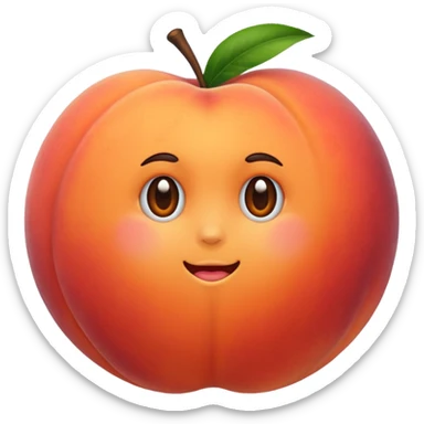 Peach sticker