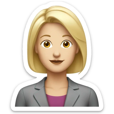 white lady, blonde, 50 y/o, school principal sticker