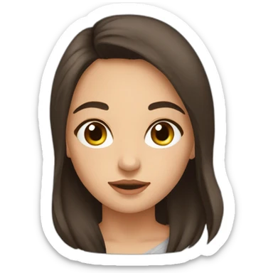 Brune girl taking fervex med sticker