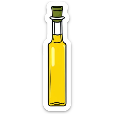 Olive oil bottle, Mediterranean anti-inflammatory ingredient sticker