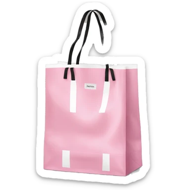 Pink white and black Victoria secret shopping bag sticker