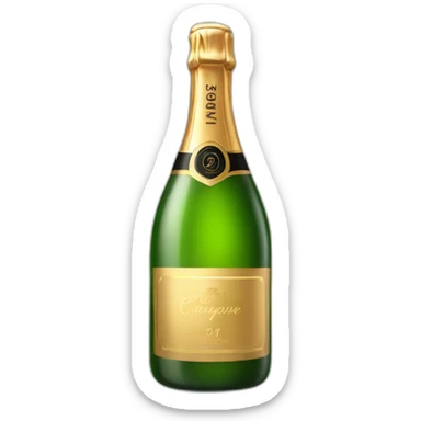 Champagne bottle sticker