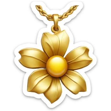 golden flower necklace sticker