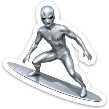 create silver surfer emojy sticker