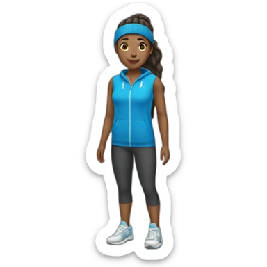 sporty women's clothing without characters sticker