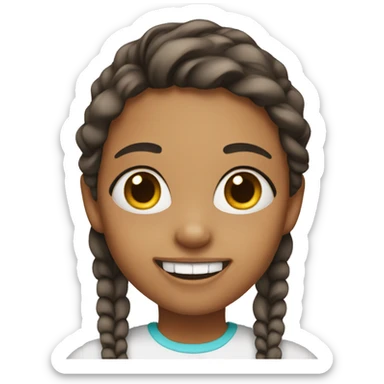 girl with braces sticker