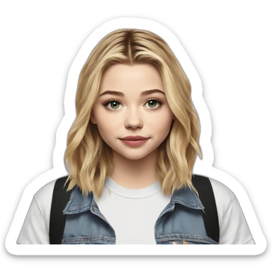 chloë grace moretz wearing tee sticker