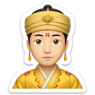 Un hombre de etnia asiática con ojos asiaticos y ropa de asiática el personaje tiene que ser de piel amarilla sticker