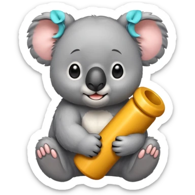 Cute koala bear with strong arms   sticker