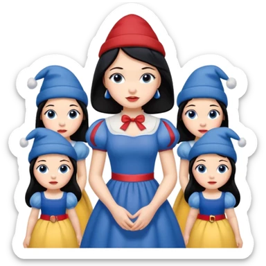 snow white seven dwarf sticker