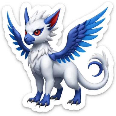 Garurumon-Trico-Absol-fusion-creature (full body sticker