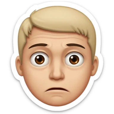 person looking grossed out while looking to the side sticker