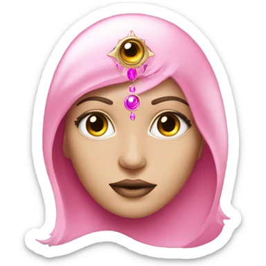 andromedan diva pink third eye sticker