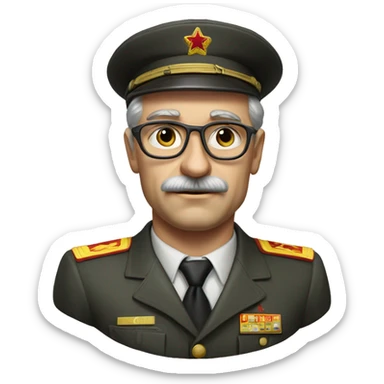 soviet engineer diplomat full scale photoealistic serious sticker