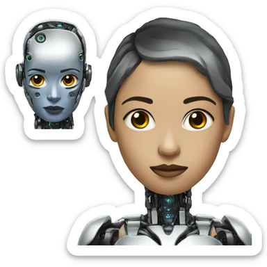 AI Ophelia Cyborg sticker