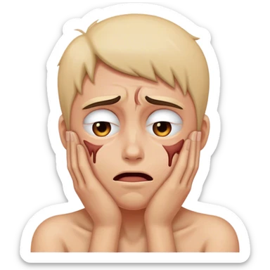 emoji of despair and agony  sticker