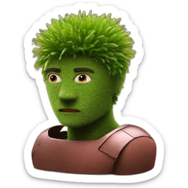 Iron man as chia pet sticker