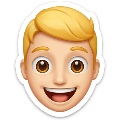 Overly excited  sticker