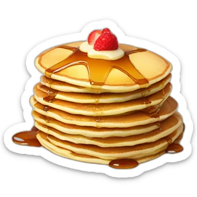 Pancakes shooting meapple sirop sticker