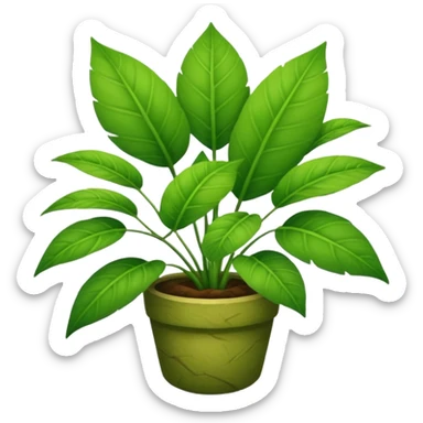 Una planta bonita con una masetá de color FFACC4 sticker