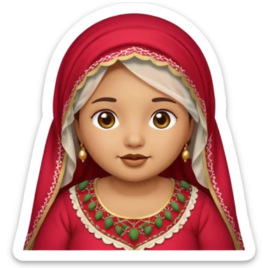 Cute emoji female chubby with a berry she is tan and moroccan  sticker