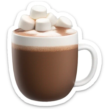 hot chocolate with marshmallows sticker