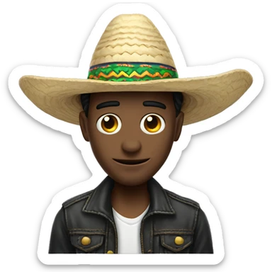 bugs Bony con un sombrero mexicano carcajeandose sticker