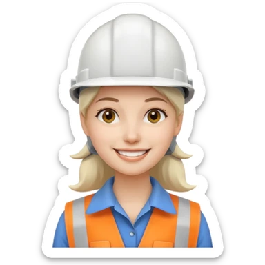 Ingeniera industrial casco blanco sticker