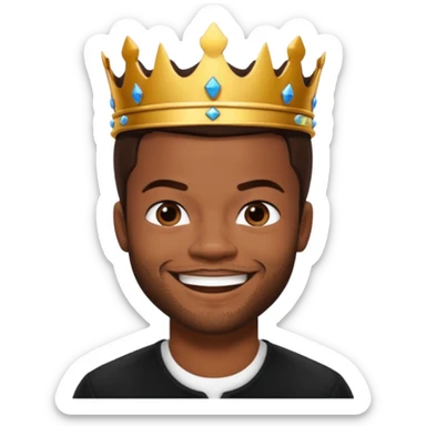 King Bach with dark brown hair sticker
