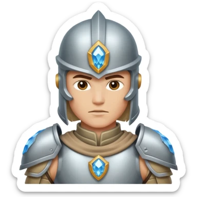 crystal-armored warrior sticker