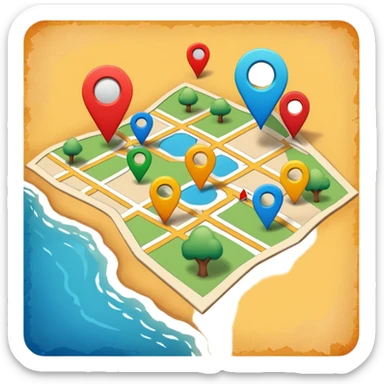 ubicacion en el mapa sticker