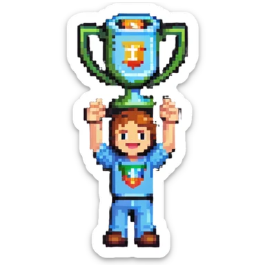 Popular online gaming platform qbix88 with leaderboard, expert gamer and victory trophy sticker