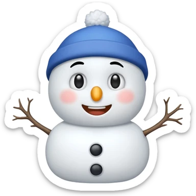 boneco de neve segurando a letra N sticker