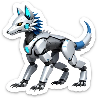 Modern Futuristic Vernid-Sergal-Trico-Protogen-Robot-species by LiLaiRa full body sticker