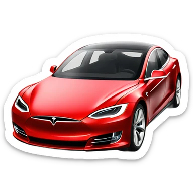Red Tesla  sticker