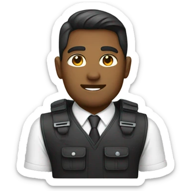 Finance bro with buffer vest sticker