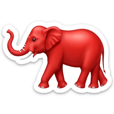 US Republican Party elephant logo red sticker