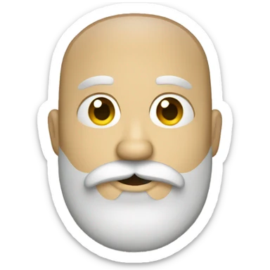 White mexican bearded sticker