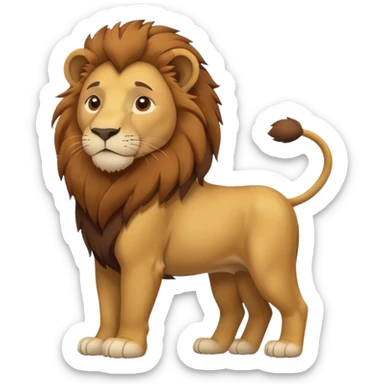 FULL BODY panthera leo male style wild, full flat  cute side profile design in 3d soft l centered composition cartoon style128x128 pixels
1 tail sticker